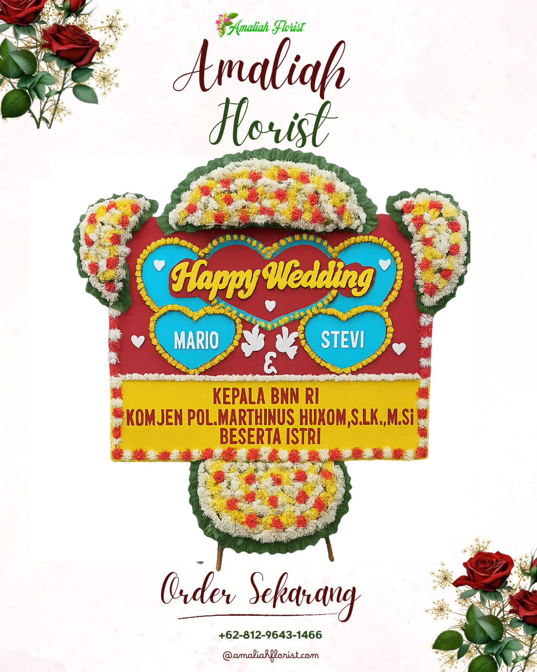 Papan Bunga Pernikahan Majene